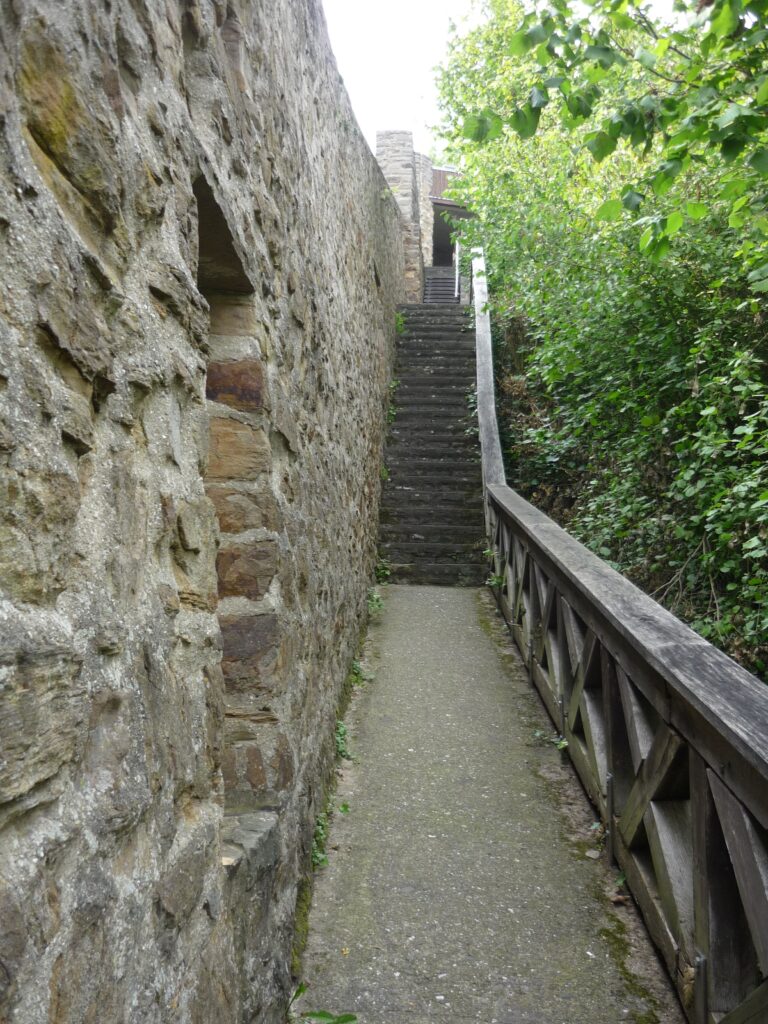 Walkway on top of Bad Münstereifel city wall, Germany