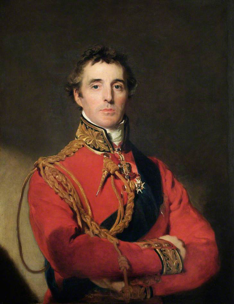 Formal portrait of Sir Arthur Wellesley, the Duke of Wellington, who invented rain boots.