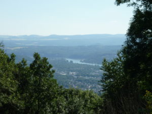 photo of hazy Rhine River valley