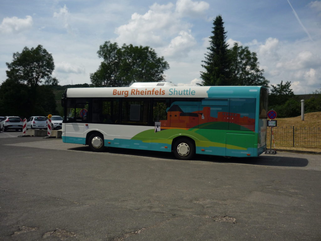 shuttle bus to get up the hill to the castle