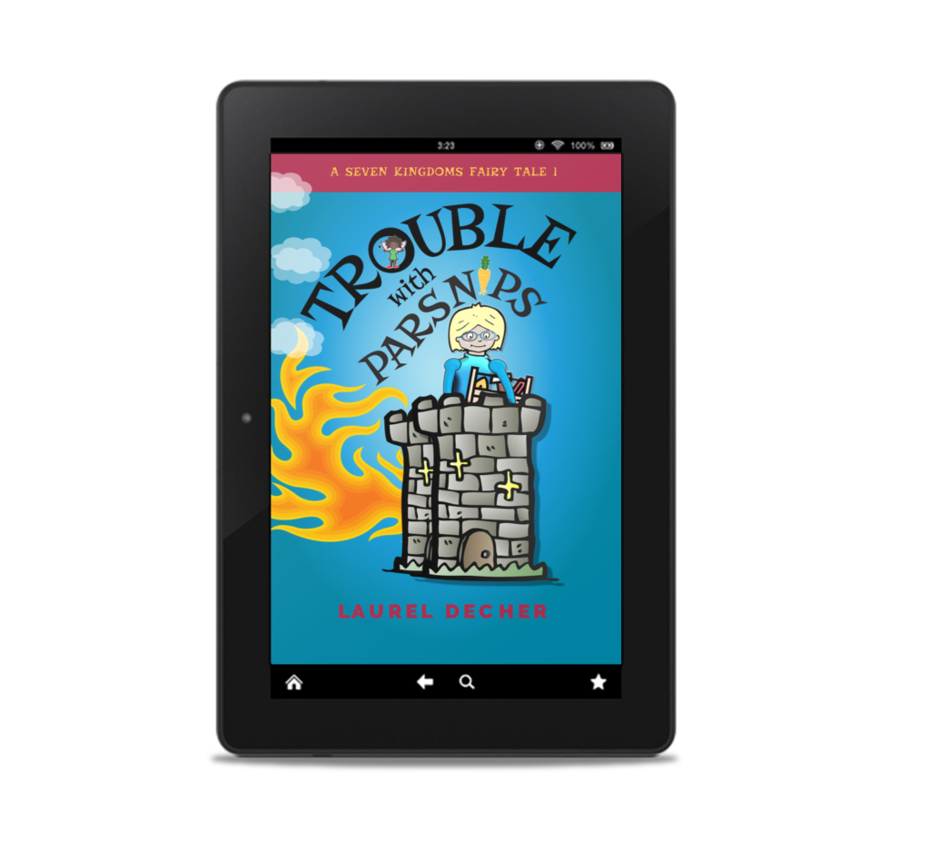 PARSNIPS book cover on tablet