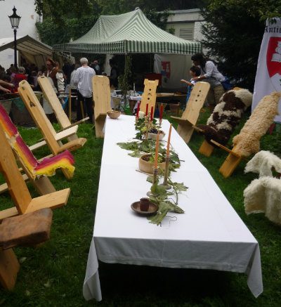 medieval feasting table