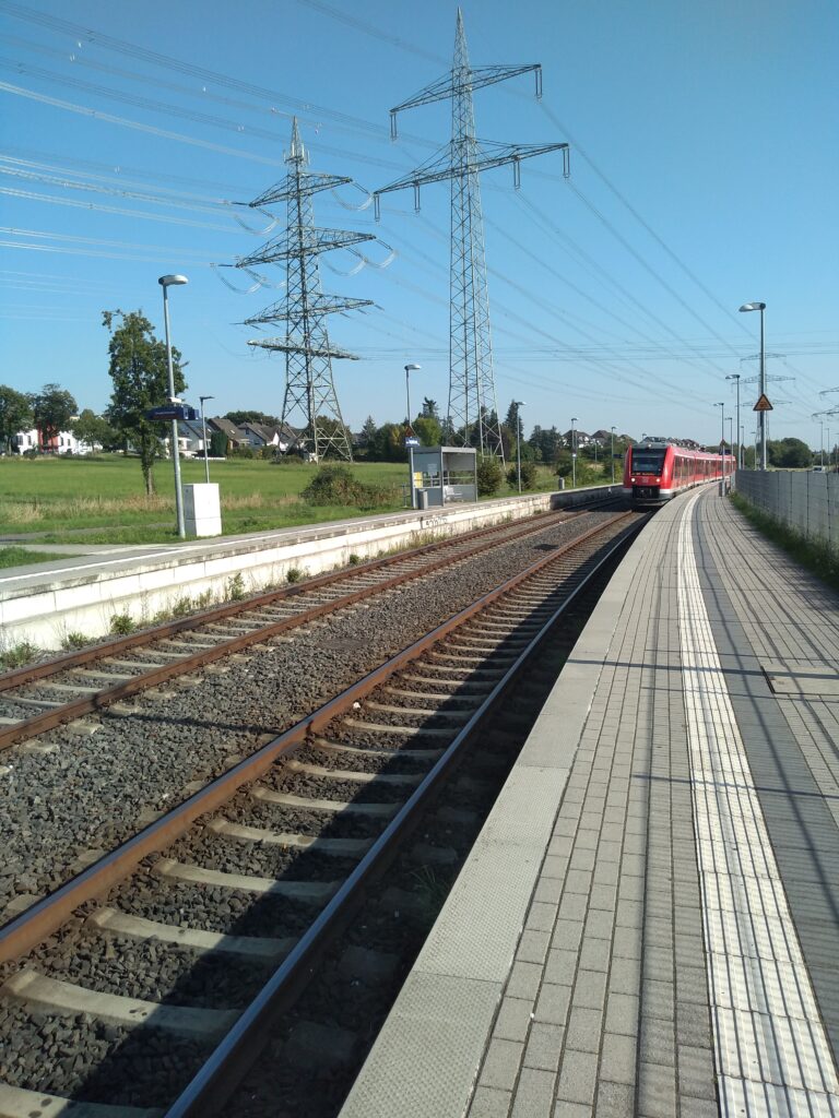 train entering station