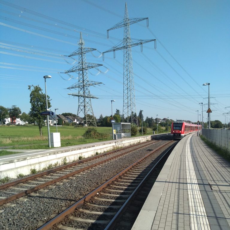 train entering station