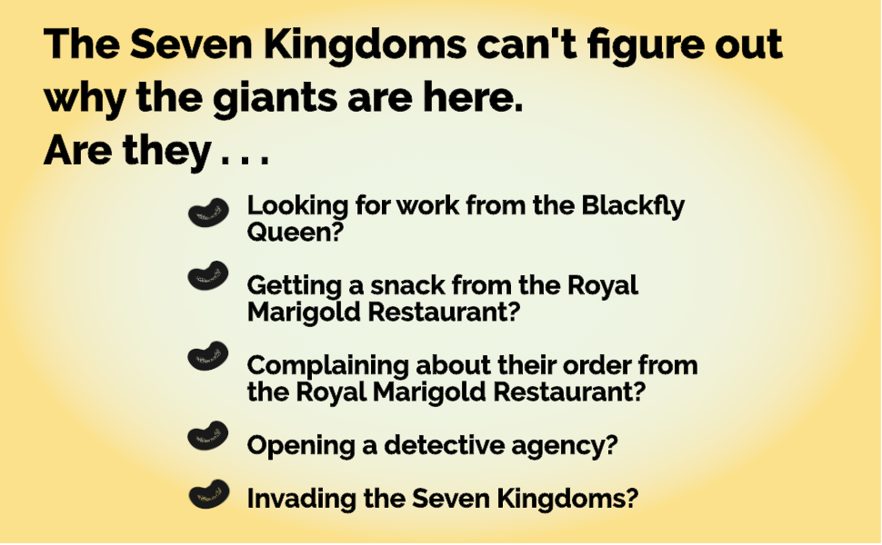 the Seven Kingdoms guesses why the giants are here