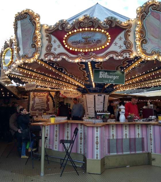 carousel for serving beer at a market in Germany