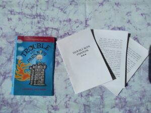 tiny pages and tiny bookcover for Trouble With Parsnips sample