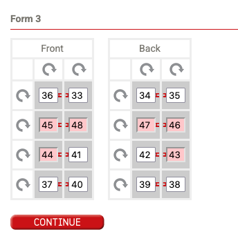 Imposition Form 3 for making a tiny booklet