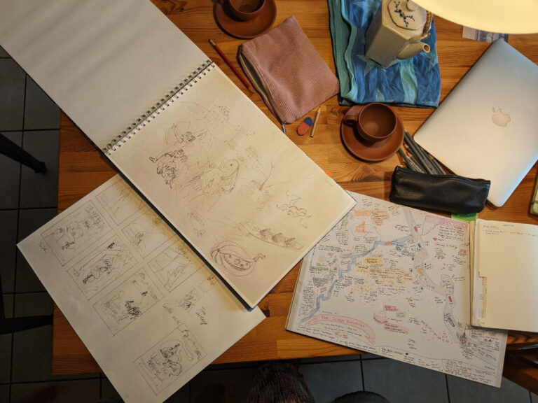 First sketches for Kickstarter project