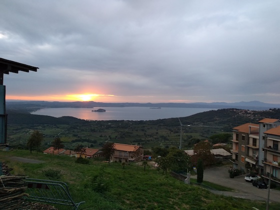 Lake Bolsena reflecting sunset