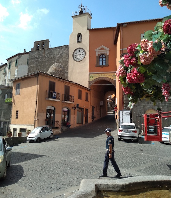Piazzale Roma, the central square in Montefiascone