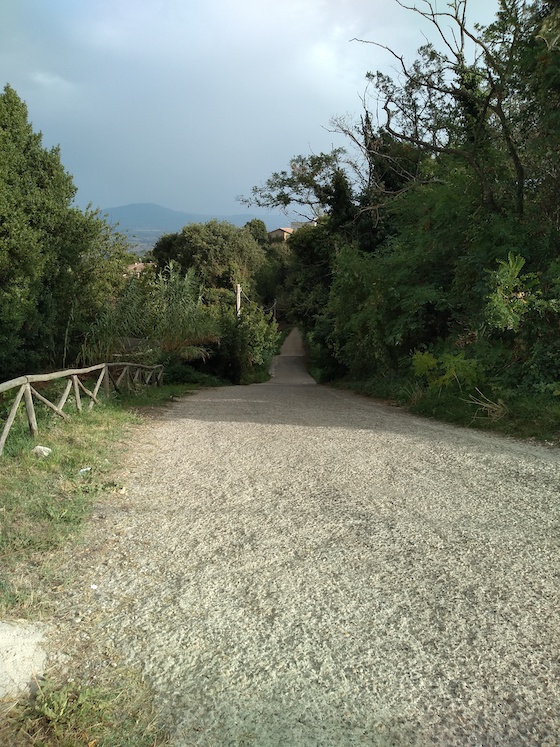 gravel road on the Via Francigena